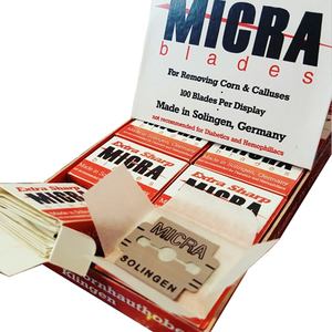 Herramienta de pedicura de repuesto Micra, raspador de acero inoxidable, raspador de <span class=keywords><strong>callos</strong></span> de pie Extra afilado, removedor de piel muerta, cuchillas Cepilladoras de pedicura - Product Image 1