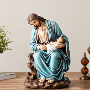 Figura de Resina Católica de Dos Piezas, Nacimiento de Jesús, Recuerdo Festivo Personalizado, Regalo LW0201 Católico L - Product Image 5