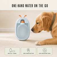 Bouteille d'eau portable et étanche pour animaux de compagnie avec bol pliable, durable et écologique pour chiens, chats et plus encore