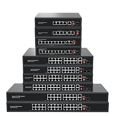 POE Switch 4 8 16 24 Port 10/100Mbps Gigabit with SFP Unmanaged Network Switch PoE for IP Camera Ethernet Switch