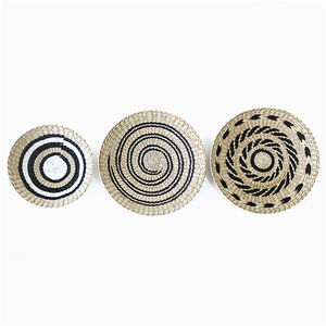 Plaques murales décoratives noires, articles de décoration, enfants de la collection Bali <span class=keywords><strong>Home</strong></span> Decors, ensembles de paniers, bols de style bohème, tissu fantaisie, grille de maison - Product Image 4