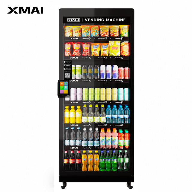 XMAI AI Vision Technology 4G LTE Remote Monitoring Large Vending Machine for Hospital 24 Cubic Feet Smart Refrigerated