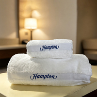 Ensemble de serviettes d'hôtel personnalisées, fabricant en gros, logo personnalisé, serviettes de bain de spa en gros, serviettes en coton pur, blanches, absorbantes
