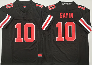 2025 College American Football Ohio State 10 # Sayin 17 # TATE 4 # SMITH 25 # JACKSON 33 # SAWYER 1 # JUDKINS 7 # STROUD Genähte Trikots - Product Image 6