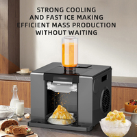 Machine à glace pilée professionnelle en forme de flocon de neige, haute efficacité, pour les stands commerciaux et les cafés, certifiée CE