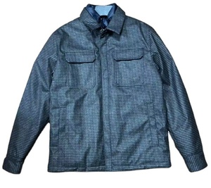 Abrigo suelto cuadrado pequeño informal para hombre de otoño 2025, chaquetas de estilo Vintage, tela de lona, cuello Mandarín de piel de conejo, servicio OEM - Product Image 1