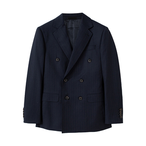 <span class=keywords><strong>British</strong></span> uomo stile coreano autunno abito a righe a righe alto scollo a V monopetto Slim-Fit misura piatta su misura per adulti - Product Image 5