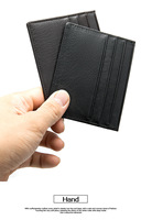 Baellerry dompet kartu minimalis pria, dompet kulit asli ramping minimalis dengan banyak slot kartu
