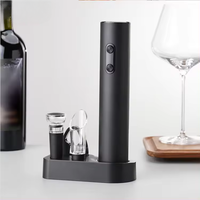 Ouvre-bouteille à vin avec logo personnalisé, tire-bouchon professionnel 4 en 1, ouvre-bouteille à vin rouge automatique, tire-bouchon électrique