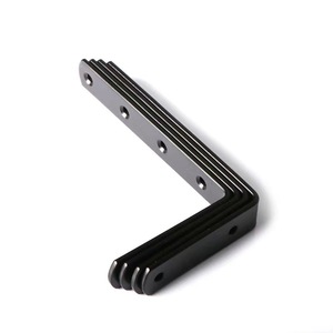 Connecteur d'angle en L 125*75*20 en acier noir pour étagères et supports de rangement - Product Image 3