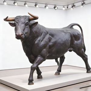 Cuộc sống lớn kích thước Bronze Bull bức tượng đánh bóng kỹ thuật ngoài trời trang trí động vật điêu khắc để bán - Product Image 6