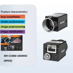 HIKROBOT 6MP IP30 CMOS Volet roulant GigE MV-CU060-10GMGC détection de semi-conducteurs Caméra de balayage de zone industrielle