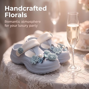 Regalo de boda de lujo para mujer, diseño floral 3D, regalo de fiesta, detalle romántico y elegante, transpirable - Product Image 3