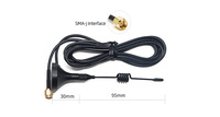 Antenne à base magnétique à gain élevé 3-5 dBi Lora 433 MHz 868 MHz 915 MHz avec connecteur SMA