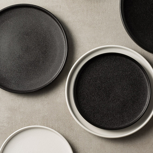 Assiettes à dîner en céramique en gros, assiettes à dessert noires, assiettes à steak, vaisselle de style européen, vaisselle en porcelaine - Product Image 5