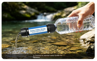 Paille filtrante portable en ABS avec membrane UF grande capacité pour survie d'urgence, camping et randonnée en extérieur