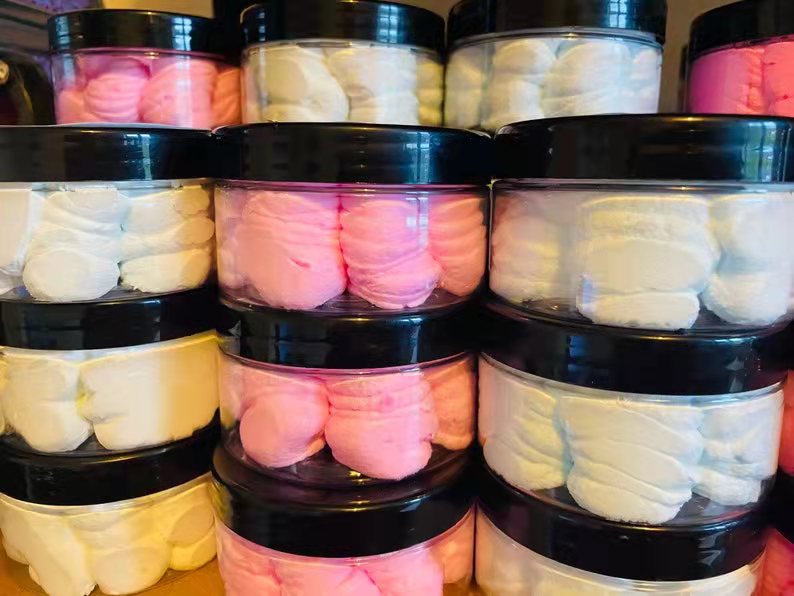 Whipped Moisturising Soap Tower Soap Fluff, 5 Soap Pots  Vegan Friendly Beauty Gift Softer Skin Shower Whip with private label