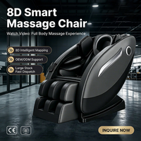 Fauteuil de massage corporel complet 8D Zhipin Plug & Play, zéro gravité, pétrissage profond, sans installation, facile à nettoyer, gain de place, inclinable