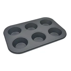 JIANGXIN mini moule à muffins 6 trous résistant à la chaleur antiadhésif en acier au carbone ustensiles de cuisine