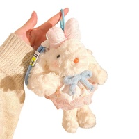 Pendentif en peluche lapin aux oreilles tombantes, jouet cadeau pour fille, porte-clés, décoration de sac, rembourrage en coton PP, à partir de 14 ans