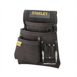 Stanley Leather <b>Nail</b> Hammer Holder Tool <b>Pouch</b> With Multiple Pockets For Construction Use - Product Image 2