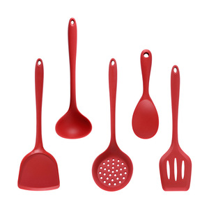 Bán buôn cấp thực phẩm Silicone đồ dùng nhà bếp thiết lập chịu nhiệt không dính nấu ăn Công cụ bao gồm Whisk và muỗng - Product Image 4