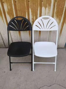 Venta al por mayor Durable al aire libre Fiesta de alquiler barato ventilador de plástico blanco silla plegable para eventos - Product Image 6