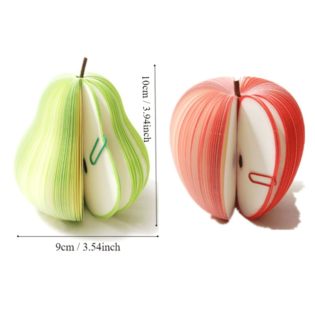 Creative Apple-Shaped DIY Fruit Sticky Note Fun Stationery for Office Use Memorable Paper Memo Pad