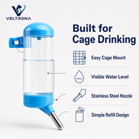 Distributeur d'eau suspendu pour animaux de compagnie, bouteille à gravité pour chien et chat, fixation sur cage, recharge automatique, sans BPA, vente en gros