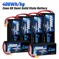 ZEEE 6S 22.2V 25000/29000/30000/33000/39000/40000mah 400wh/kg Kepadatan Energi 10C Baterai Semi Solid State untuk FPV Jarak Jauh
