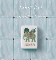 Jeu de Mahjong Lotus à texture nacrée, tuiles de Mahjong en acrylique, jeu de Mahjong américain de luxe pour le divertissement