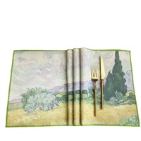 Sets de table personnalisés en gros, élégants, doux, lavables, avec logo, pour la décoration de la maison et des restaurants