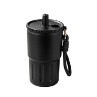 Gobelet isotherme à double paroi en acier inoxydable de 450 ml, anti-fuite, sans BPA, avec paille, pour une utilisation sportive moderne