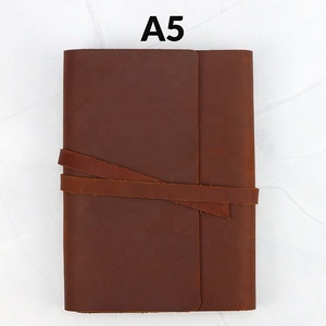 Carnets A5 A6 en cuir Crazy Horse personnalisés, couverture de livre, journal en cuir vintage fait à la main A5 personnalisé - Product Image 4
