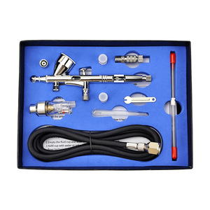 Kit aérographe 0.2-0.3-0.5mm à alimentation par gravité, double action, vitesse réglable, portable, capacité du réservoir 7.0cc - Product Image 5