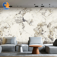 Losas de Piedra Sinterizada Gris de Gran Formato de 800x2600 mm, Azulejos para Paredes y Pisos, Bordes Modernos para Dormitorios, Uso Interior, Antibacterianos, Antideslizantes