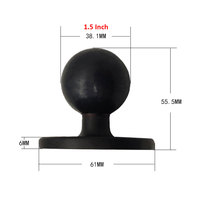 Support de tablette à rotule de 1,5 pouce avec base ronde à motif de trous de vis pour iPad et camions