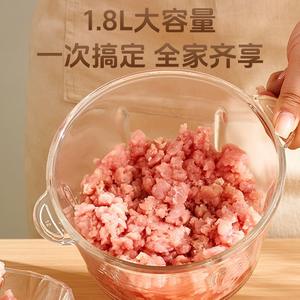 Hachoir à viande électrique Zhigao 1,8 L grande capacité, vitesses réglables, double lame en acier inoxydable, robot culinaire multifonctionnel - Product Image 1