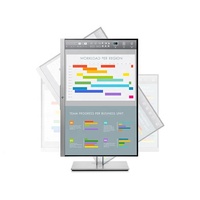hpe E243 Monitors VGA HDMI Wide Viewing Angle Eye Protection Monitor for Business Office