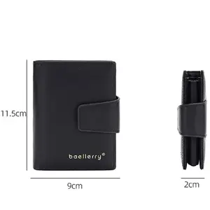 baellerry Large Capacity Slim smart pop up rfid wallet Minimalist aluminum Automatic pop up wallet card holder with money pocket
