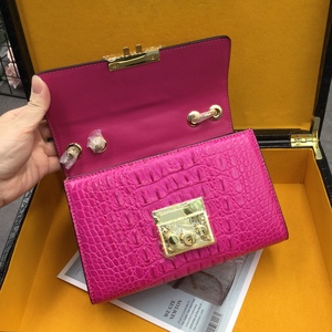 Exotic Genuine Crocodile Skin Flap Bag Ladies Pink Casual & Party Use - Product Image 6