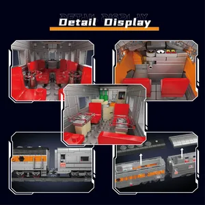 Khuôn Vua 12018 kỹ thuật cơ giới USA <span class=keywords><strong>EMD</strong></span> F7 đào tạo mô hình sáng tạo moc điện RC đường sắt xây dựng khối Bộ - Product Image 4