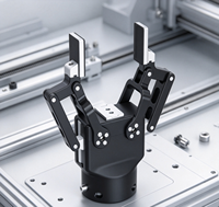 Pince pneumatique parallèle à 3 mâchoires GBS-04-C240A-1-IS avec interrupteur magnétique et connexion sans tube pour assemblage de machines CNC
