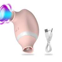2-in-1 Klitoris-Sauger Vibrator Saugend Leckend Doppelte Stimulation Brustwarzen-Massagegerät Zungen-Sexspielzeug für Erwachsene Frauen