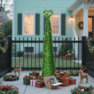 Sapin <span class=keywords><strong>de</strong></span> Noël Artificiel Vert Métallisé Très Vendu, Facile à Installer, Décoration <span class=keywords><strong>de</strong></span> Sol pour Fêtes et Célébrations - Product Image 6