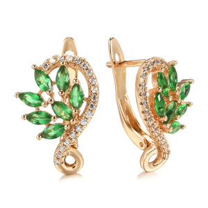 Orecchini a polsino con piuma di farfalla e fiore Phoenix per donna, accessori moda per l'uso quotidiano - Product Image 2