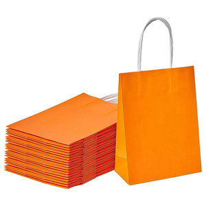 ถุงกระดาษคราฟท์สีขาวพิมพ์ลายตามสั่ง สำหรับใส่ของกินกลับบ้าน ของขวัญ บรรจุภัณฑ์แบบหูหิ้วแบน สำหรับร้านเบเกอรี่ อาหารแบบนำกลับบ้าน และร้านค้าปลีก - Product Image 1