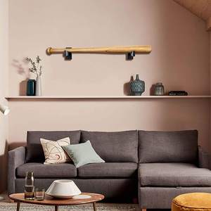 2 ensembles de support de batte de baseball en bambou écologique présentoir mural de batte de baseball de qualité supérieure - Product Image 1