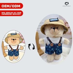 फैशनेबल नरम 14-17 सेमी गुड़िया कपड़े टेडी भालू स्टाइलिश पशु खिलौने गुड़िया कपड़े के सामान - Product Image 1