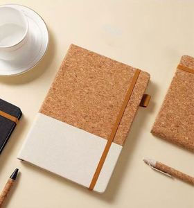 Eco-Friendly Cork Journal Custom Logo Notebook High Quality <b>A5</b> <b>Notepad</b> With Elastic Band - Product Image 1